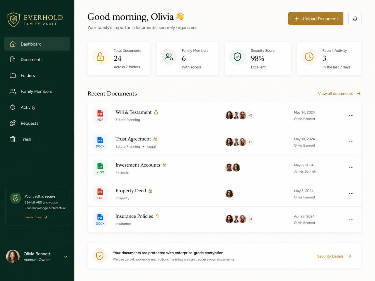 Familientresor — Produktansicht von LifeTree
